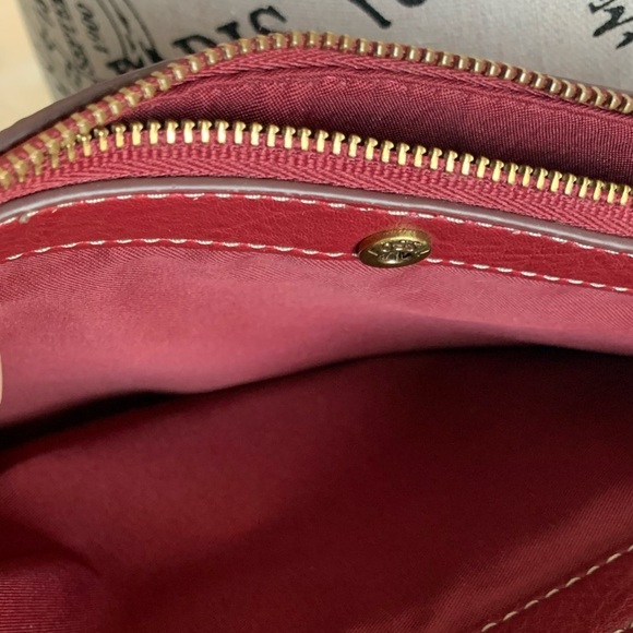 Fossil Crossbody Bag Burgundy/Red Cow Hide Leather - Picture 7 of 14